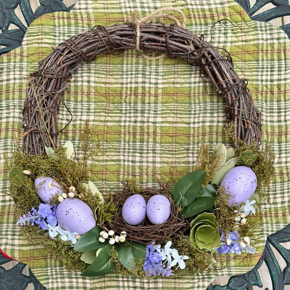 💜 Easter Egg Grapevine Wreath 💜
